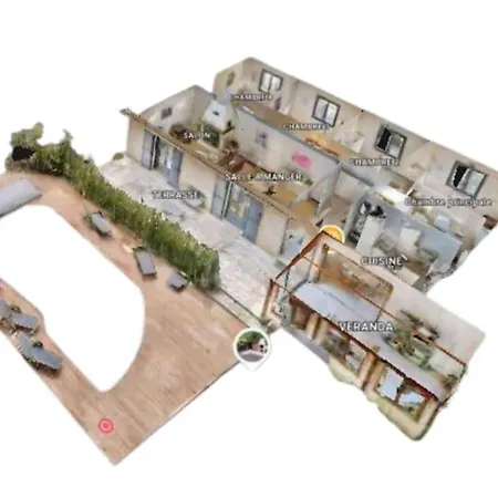 Feriehus Charmante Maison Avec Parc Arbore & Piscine Au Sel Saint-Laurent-des-Hommes